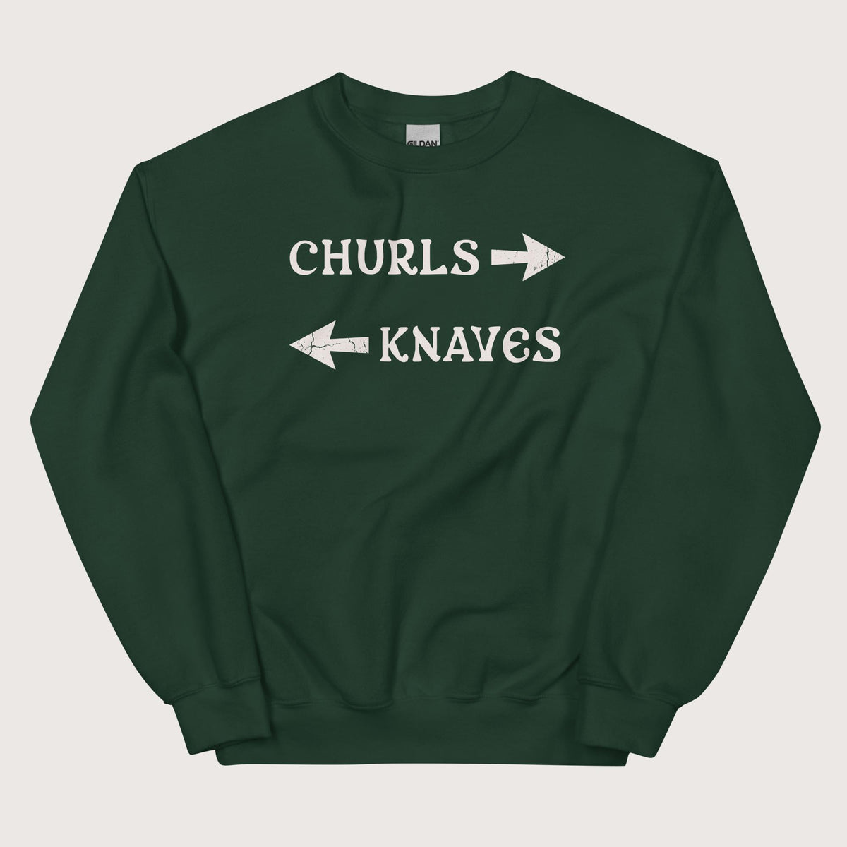 Forest Green Churls or Knaves Sweatshirt - history buff gift by HistoHead