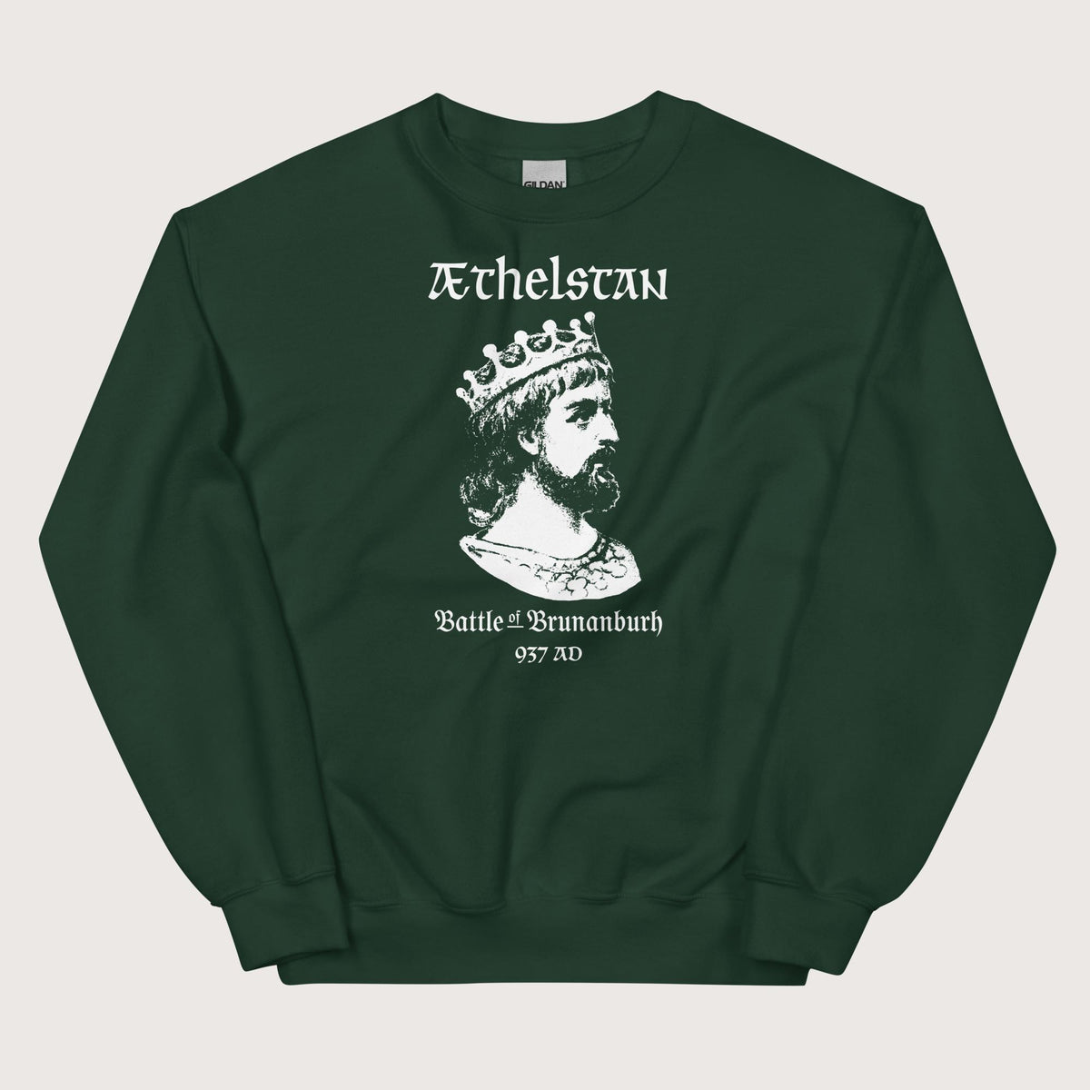 Forest Green Æthelstan Battle of Brunanburh Sweatshirt - history buff gift by HistoHead