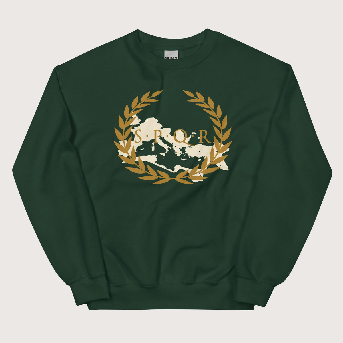 Forest Green Roman SPQR Banner Sweatshirt - history buff gift by HistoHead
