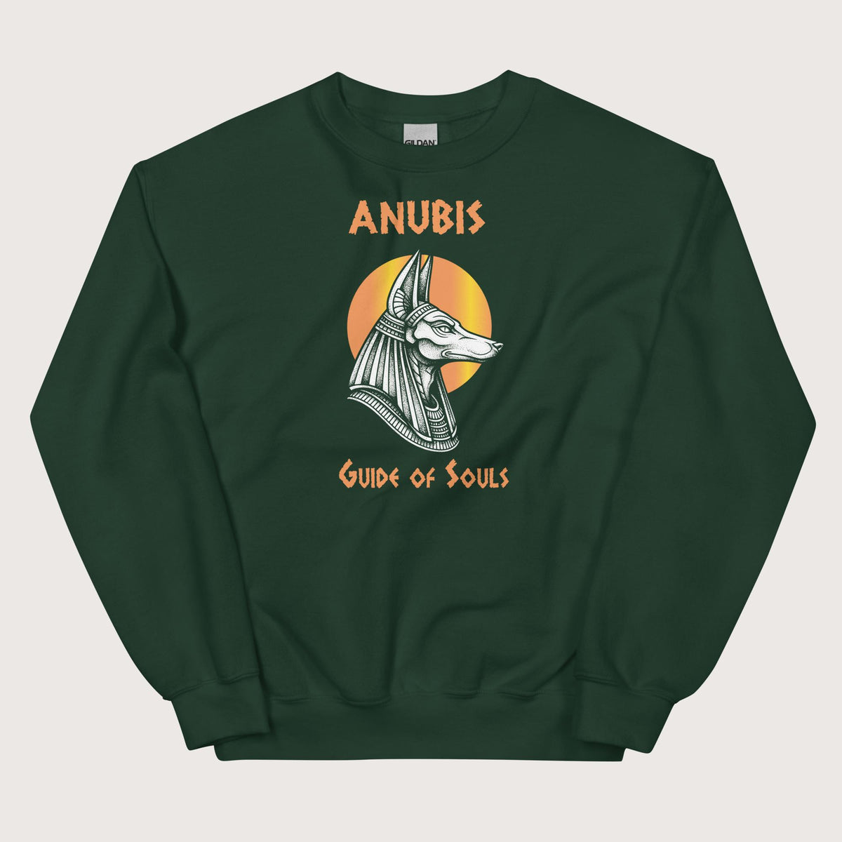Forest Green Anubis Guide of Souls Sweatshirt - history buff gift by HistoHead