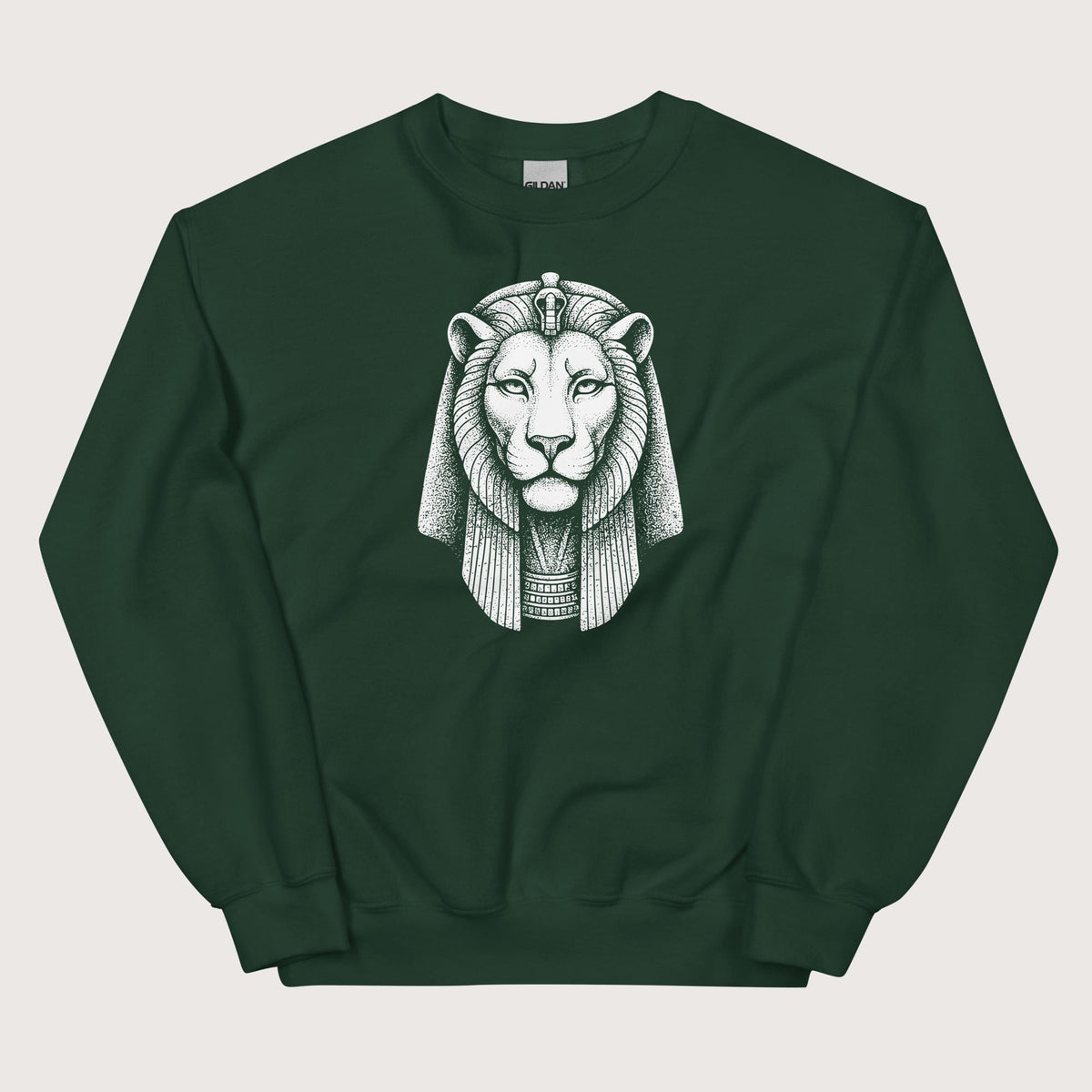 Forest Green Sekhmet Sweatshirt - history buff gift by HistoHead