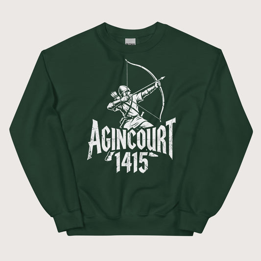 Forest Green Agincourt 1415 Longbowman Sweatshirt - history buff gift by HistoHead