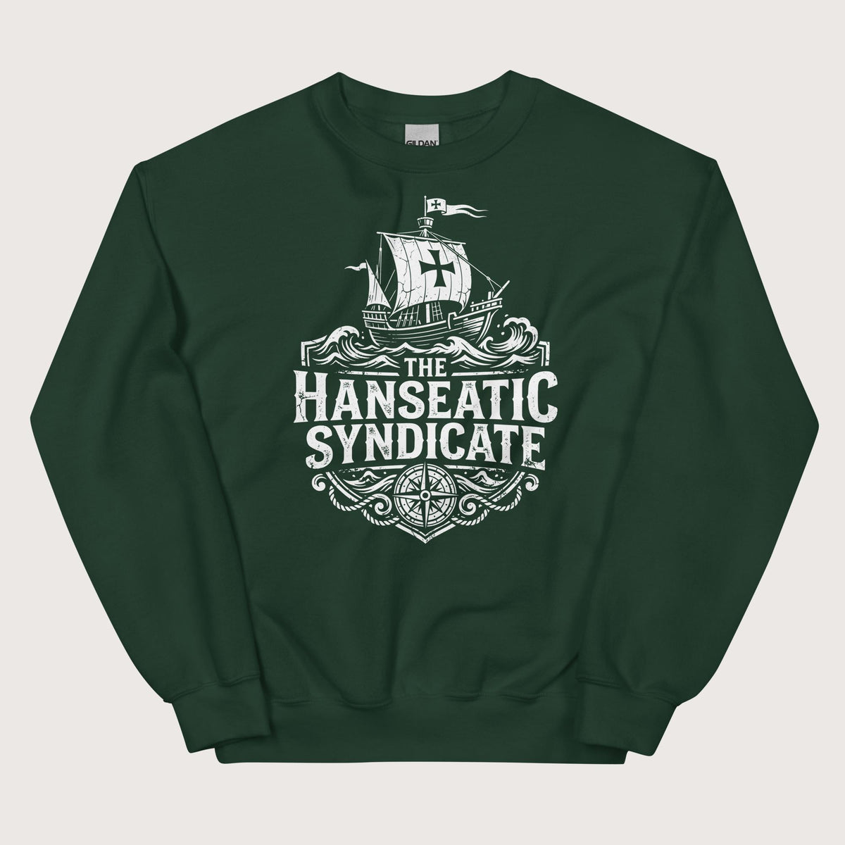 Forest Green The Hanseatic Syndicate Sweatshirt - history buff gift by HistoHead