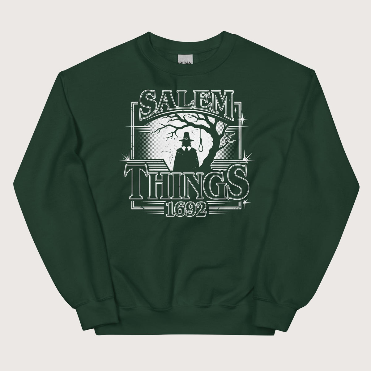 Forest Green Salem Things 1692 Sweatshirt - history buff gift by HistoHead