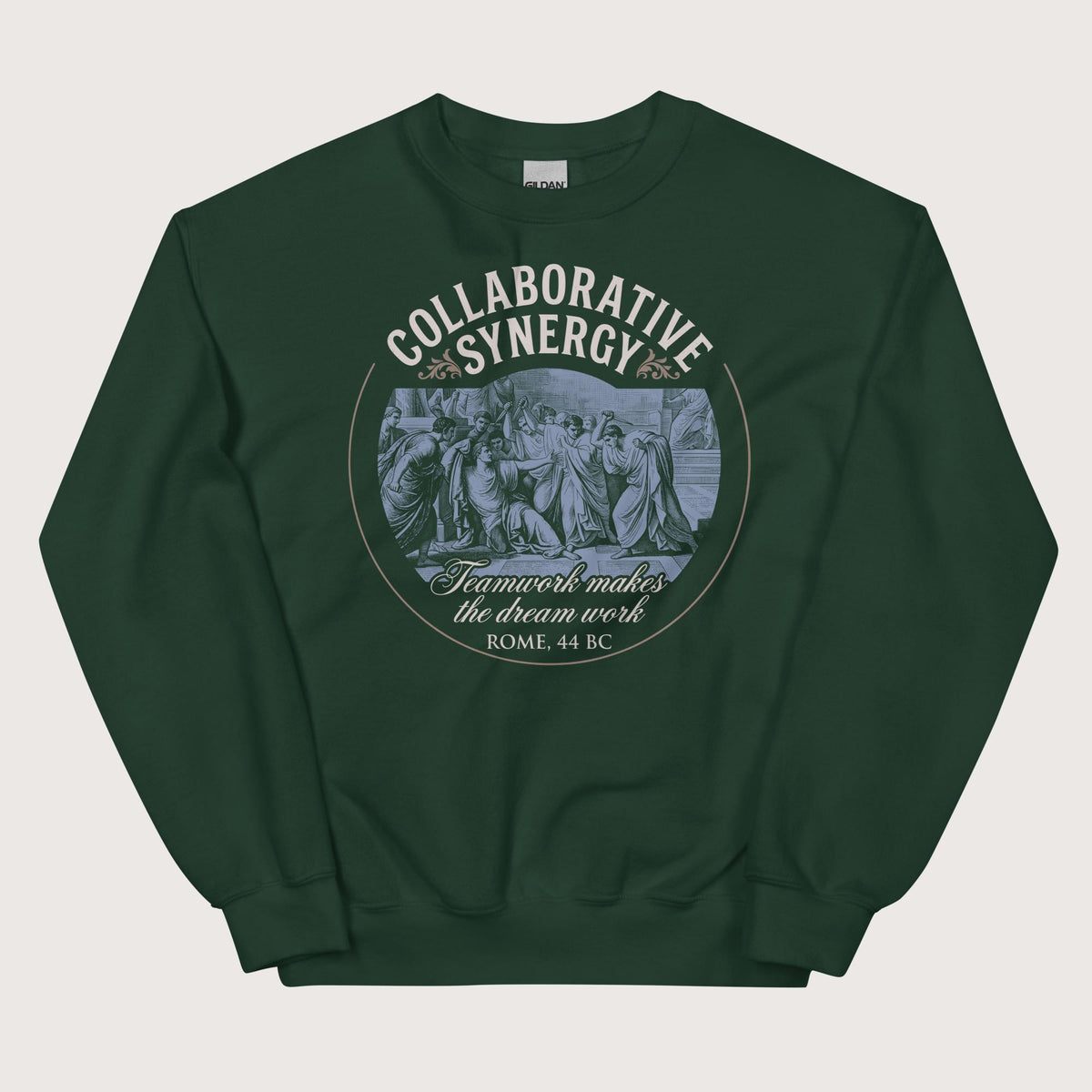 Forest Green Collaborative Synergy Sweatshirt - history buff gift by HistoHead