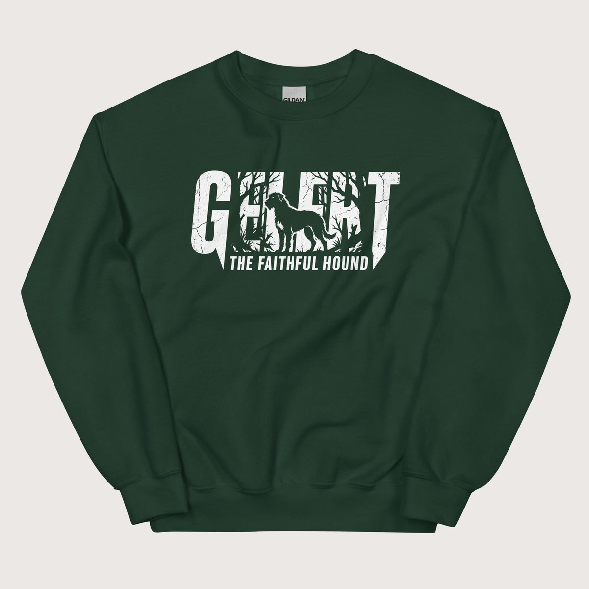 Forest Green Gelert The Faithful Hound Sweatshirt - history buff gift by HistoHead