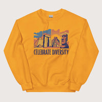 Gold Celebrate Diversity Stone Wonders Edition Sweatshirt - history buff gift by HistoHead