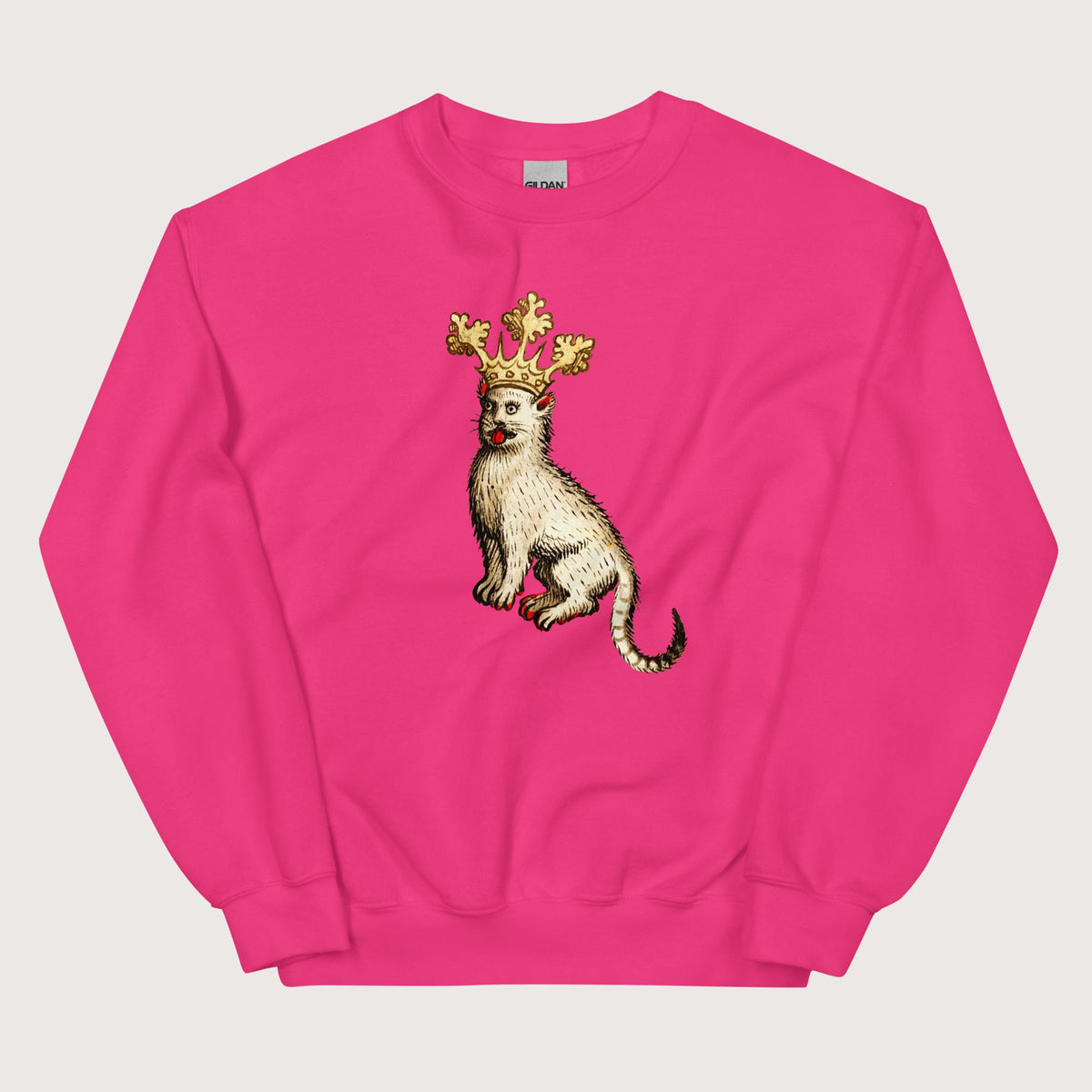 Heliconia Medieval Cat King Sweatshirt - history buff gift by HistoHead