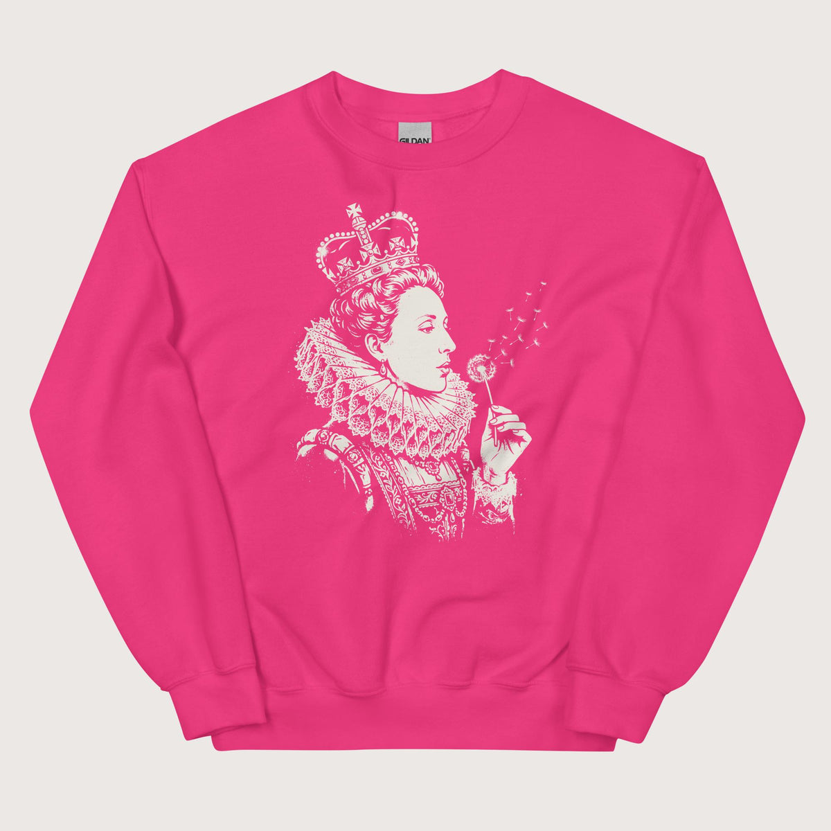 Heliconia Elizabeth I Blowing Wishes Sweatshirt - history buff gift by HistoHead