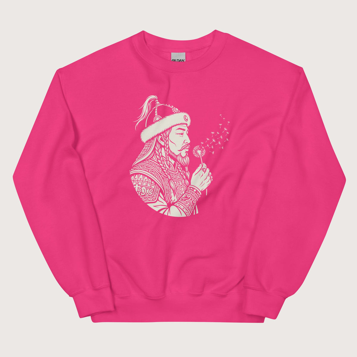 Heliconia Genghis Khan Blowing Wishes Sweatshirt - history buff gift by HistoHead
