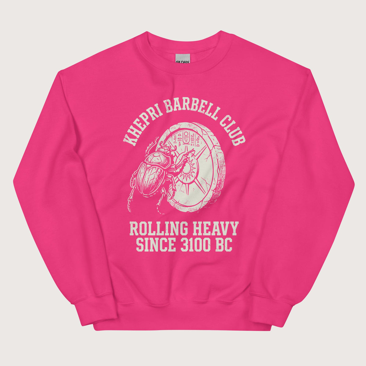 Heliconia Khepri Barbell Club Sweatshirt - history buff gift by HistoHead