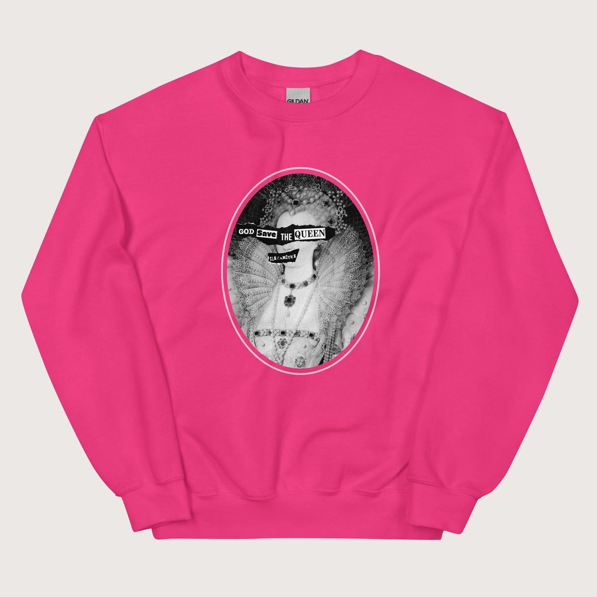 Heliconia God Save the Queen Elizabeth I Sweatshirt - history buff gift by HistoHead