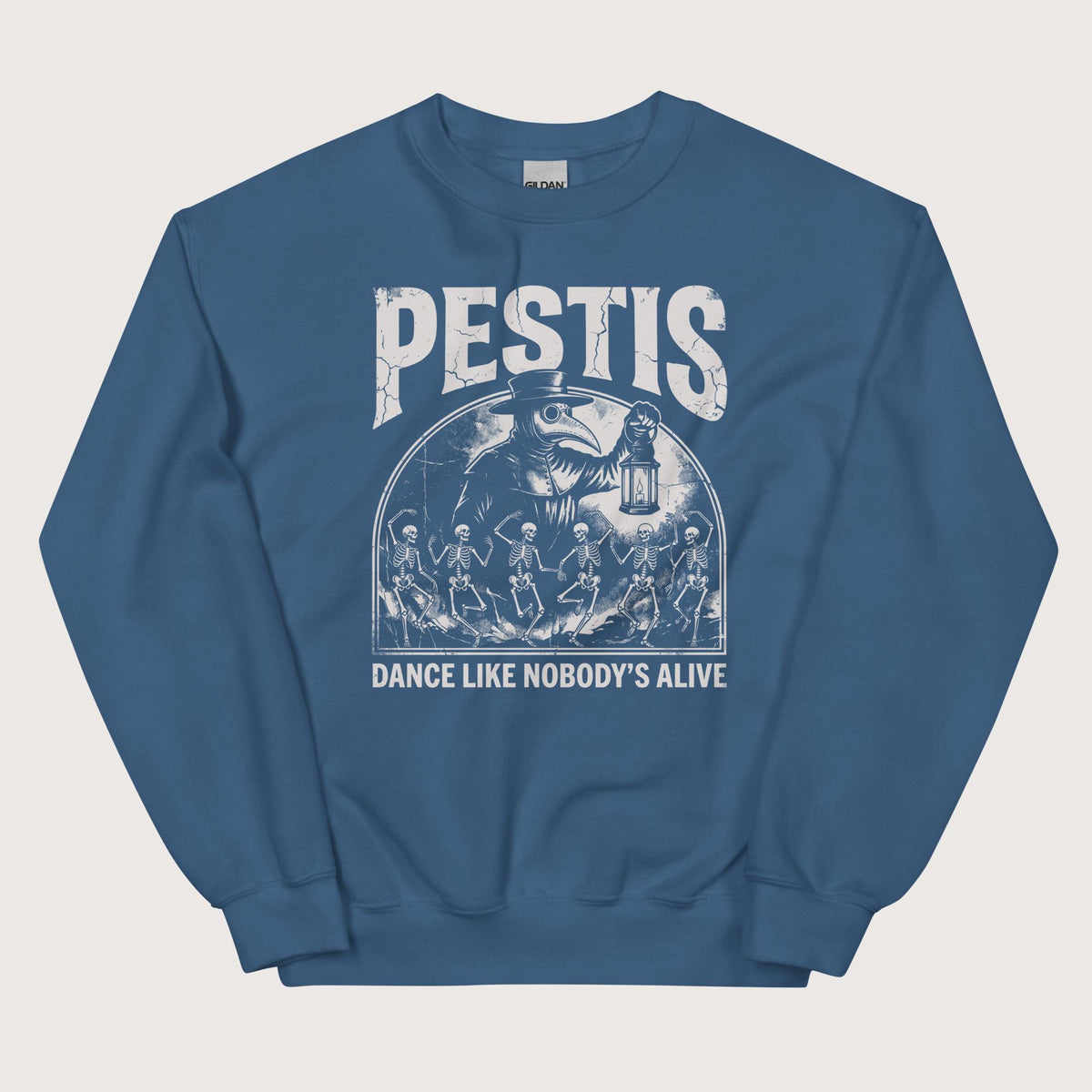 Indigo Blue Pestis Dance Sweatshirt - history buff gift by HistoHead