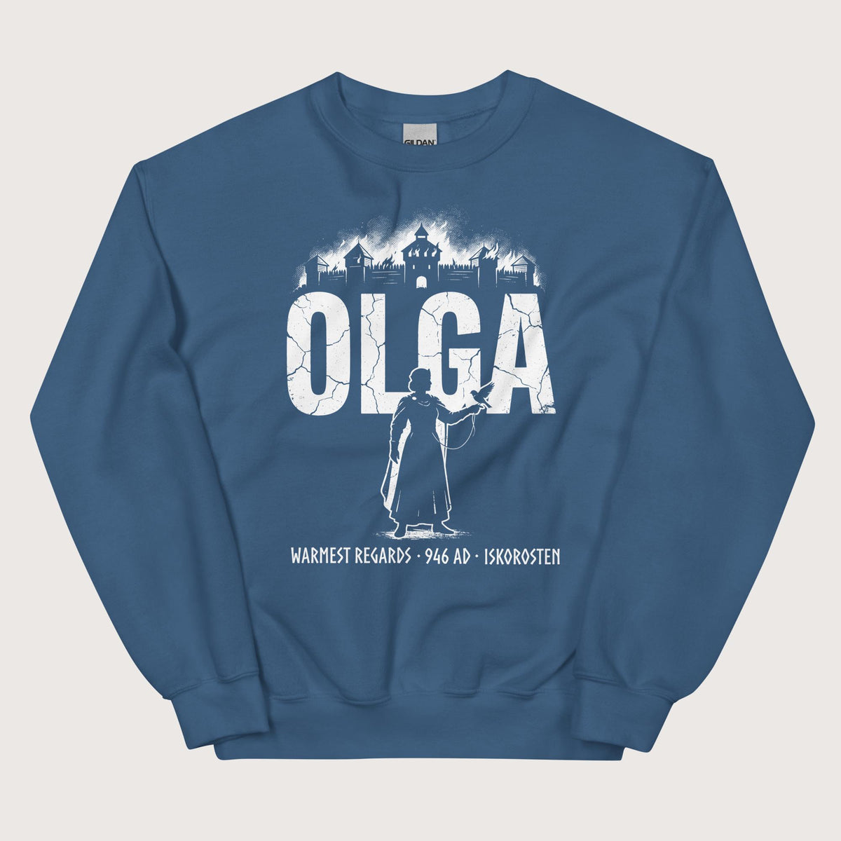 Indigo Blue Olga of Kiev Warmest Regards Sweatshirt - history buff gift by HistoHead