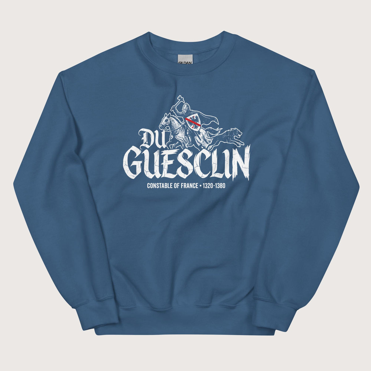 Indigo Blue Du Guesclin Sweatshirt - history buff gift by HistoHead
