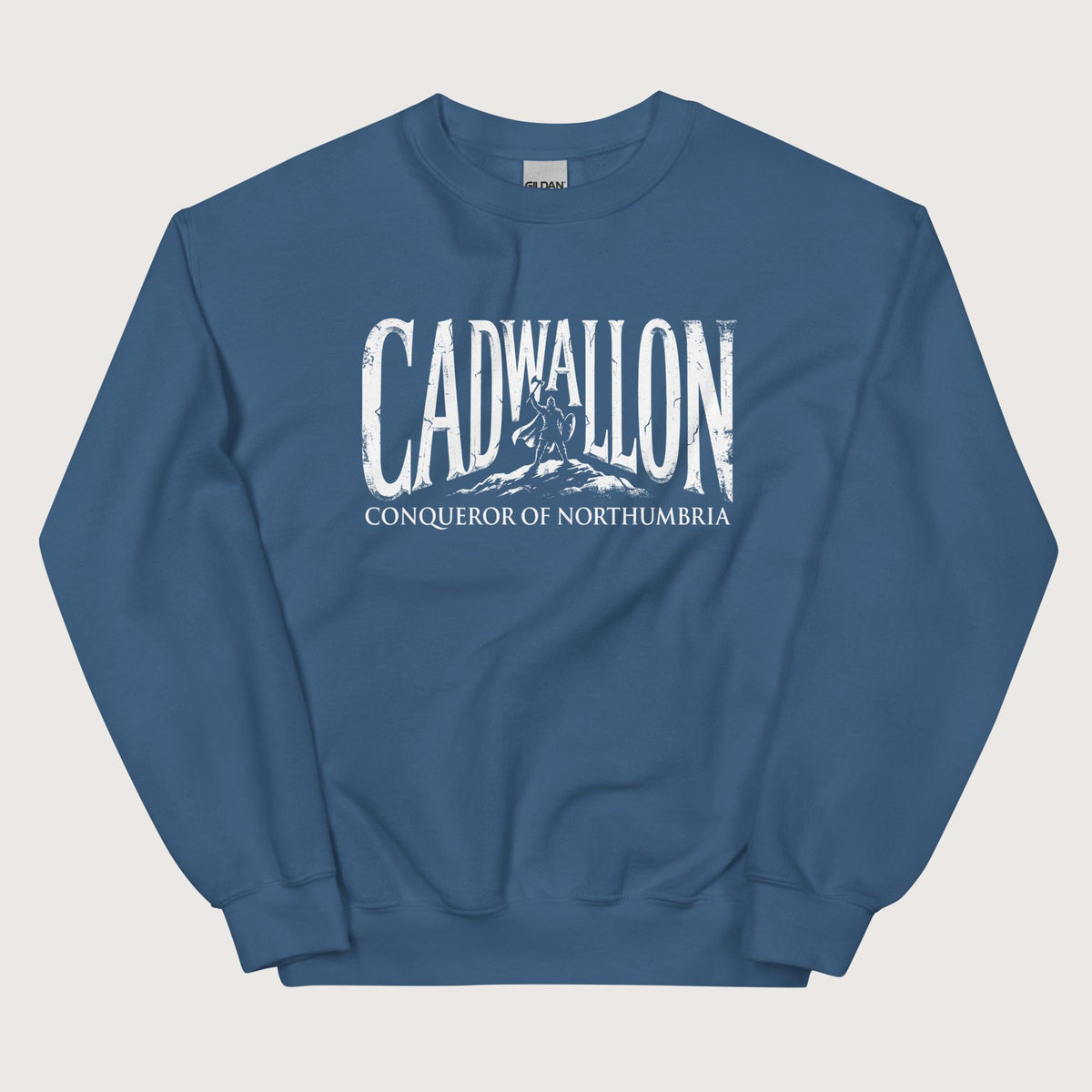 Indigo Blue Cadwallon Conqueror of Northumbria Sweatshirt - history buff gift by HistoHead