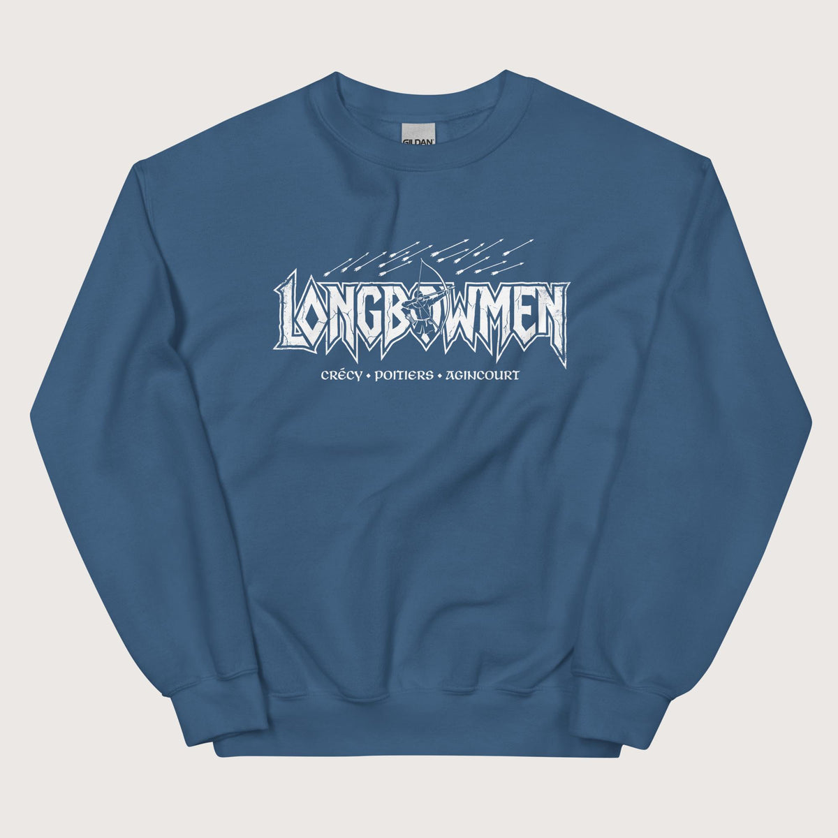 Indigo Blue Longbowmen Sweatshirt - history buff gift by HistoHead