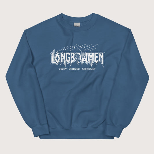 Indigo Blue Longbowmen Sweatshirt - history buff gift by HistoHead