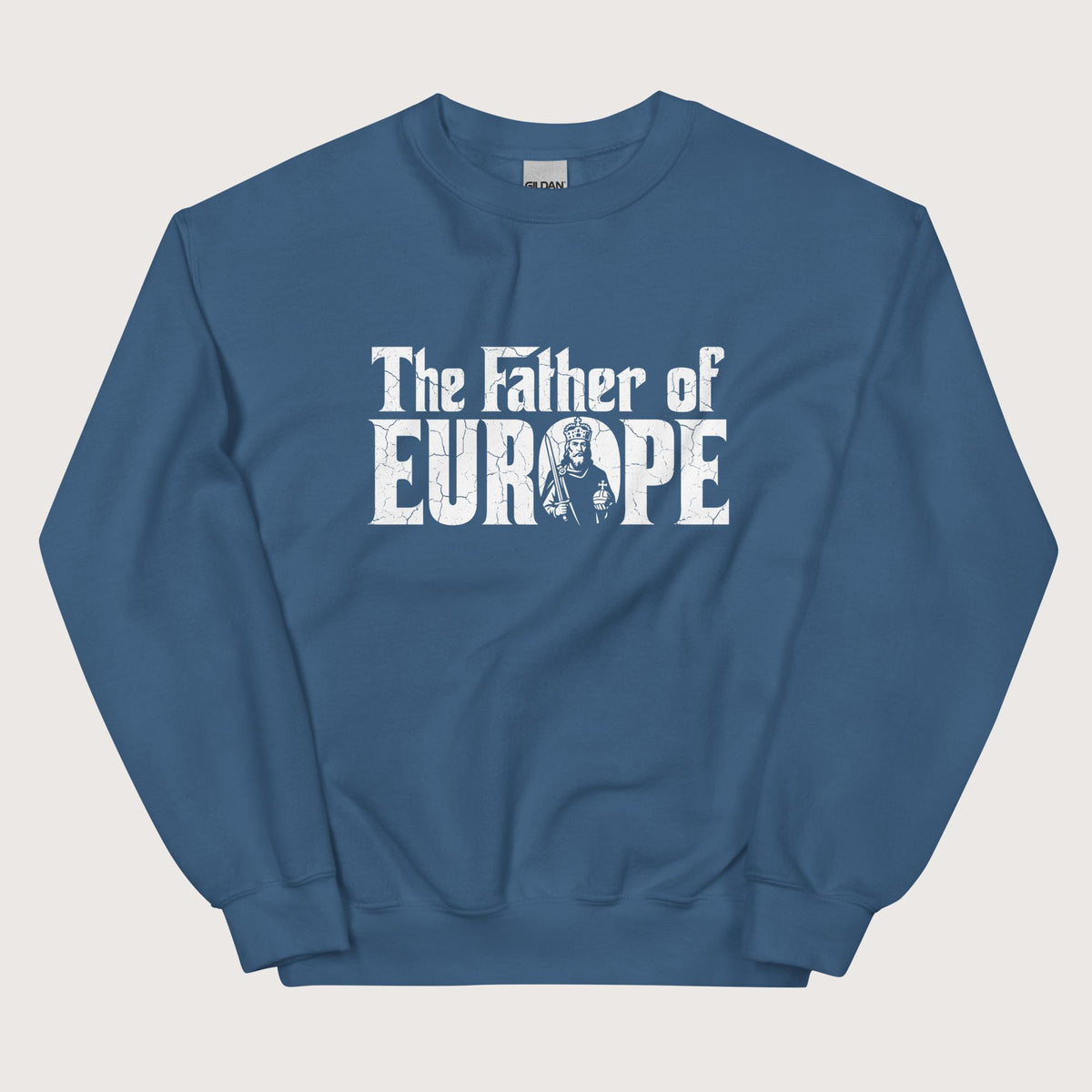 Indigo Blue Charlemagne The Father of Europe Sweatshirt - history buff gift by HistoHead