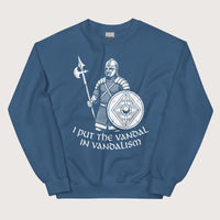 Indigo Blue Vandal in Vandalism Sweatshirt - history buff gift by HistoHead