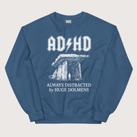 Indigo Blue Always Distracted by Huge Dolmens Sweatshirt - history buff gift by HistoHead