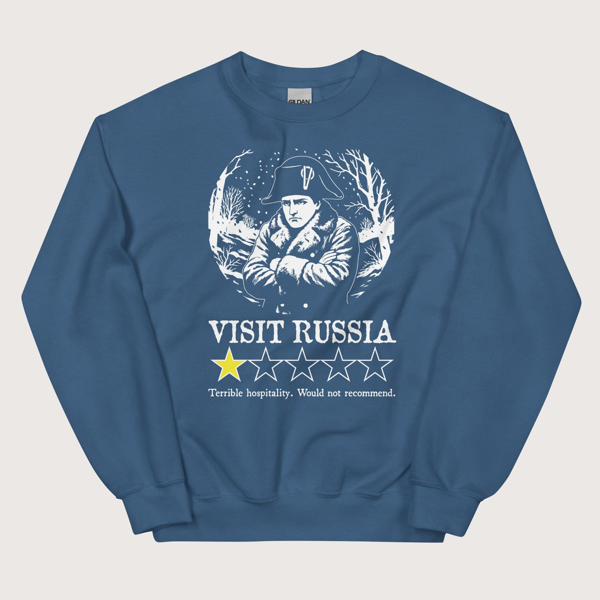 Indigo Blue Napoleon Visit Russia Review Sweatshirt - history buff gift by HistoHead