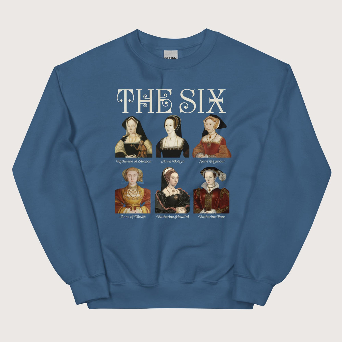 Indigo Blue The Six Sweatshirt - history buff gift by HistoHead