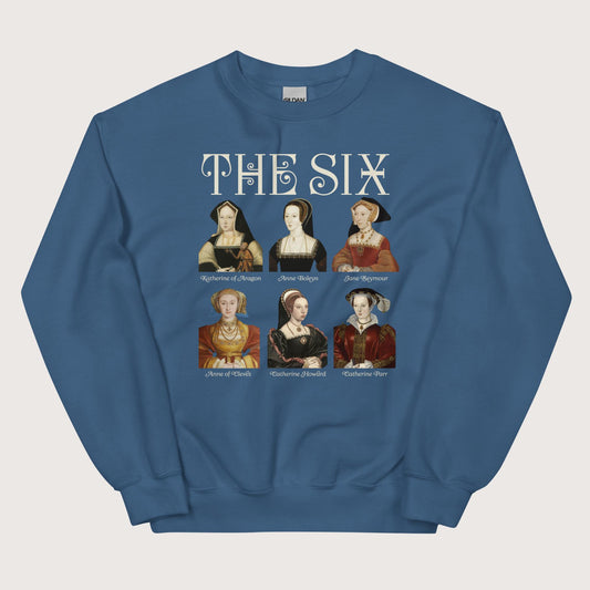 Indigo Blue The Six Sweatshirt - history buff gift by HistoHead