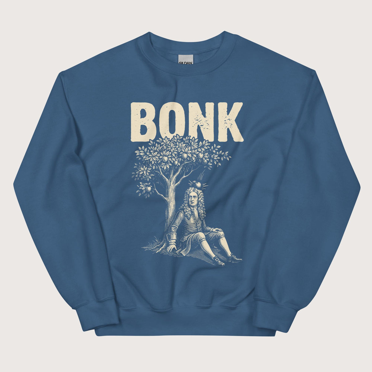 Indigo Blue Newton Bonk Sweatshirt - history buff gift by HistoHead