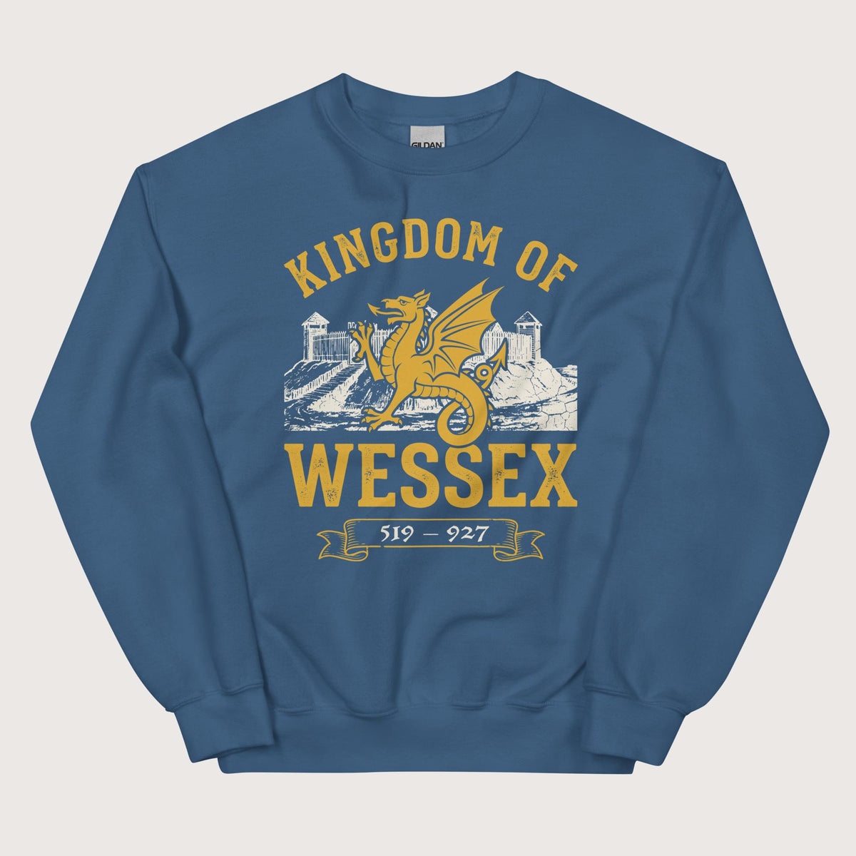 Indigo Blue Kingdom of Wessex Sweatshirt - history buff gift by HistoHead