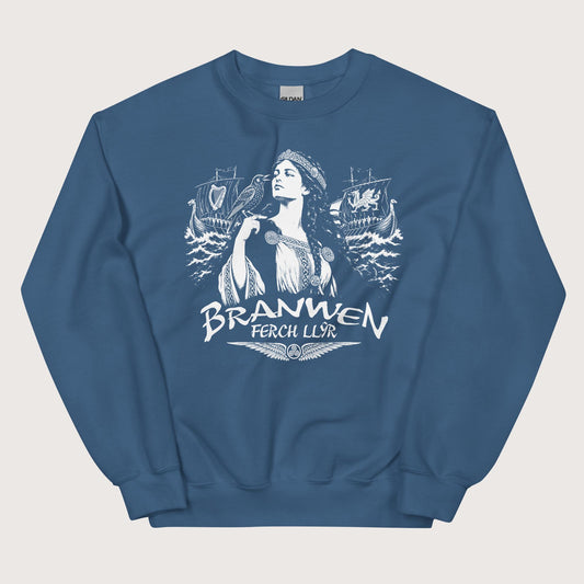 Indigo Blue Branwen ferch Llŷr Sweatshirt - history buff gift by HistoHead
