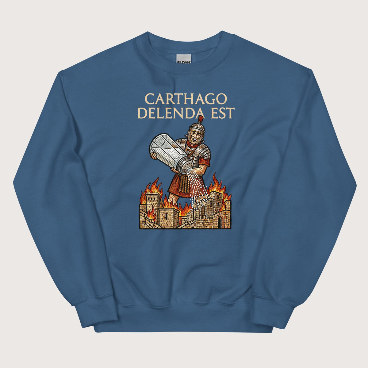 Indigo Blue Salting Carthage Sweatshirt - history buff gift by HistoHead