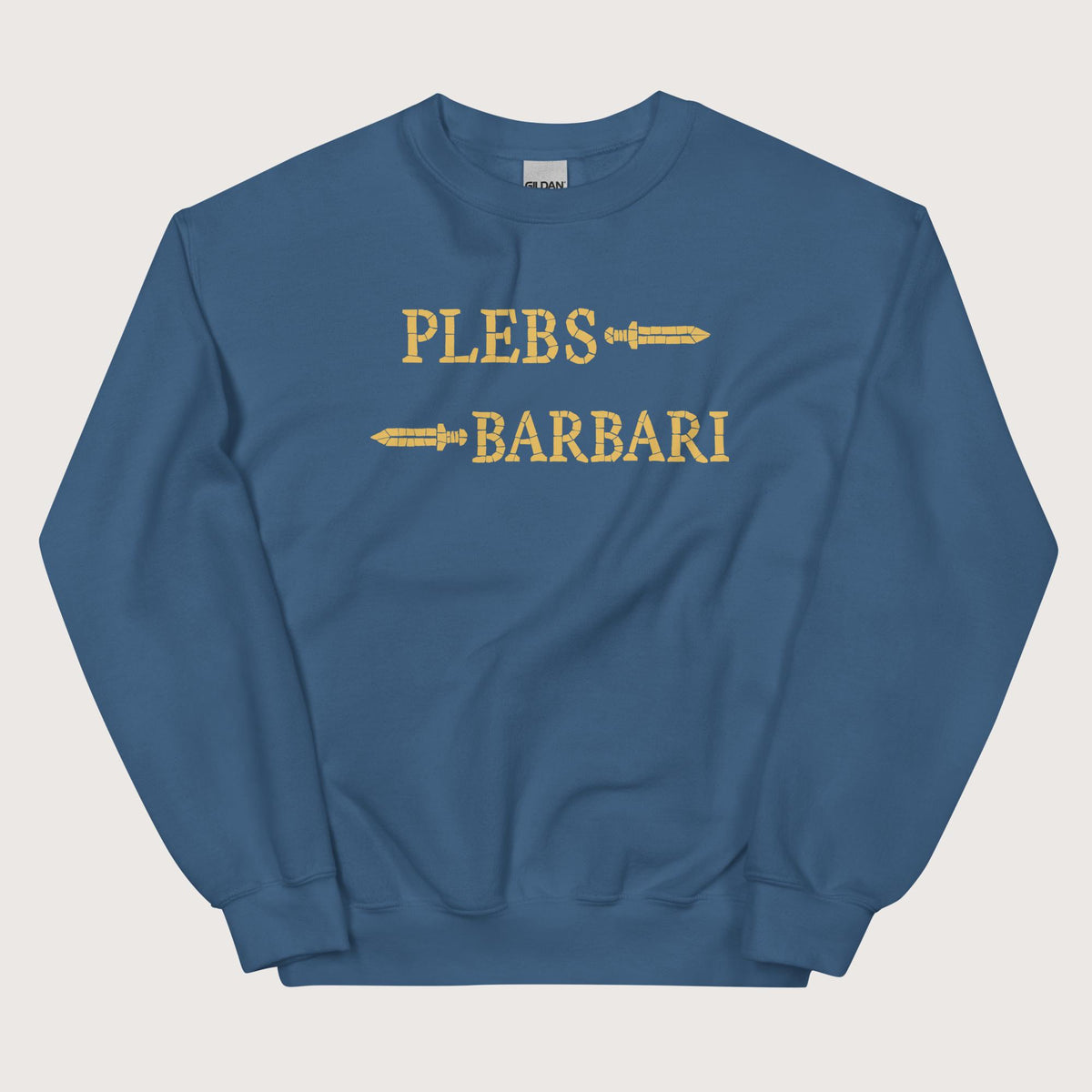 Indigo Blue Mosaic Plebs or Barbari Sweatshirt - history buff gift by HistoHead