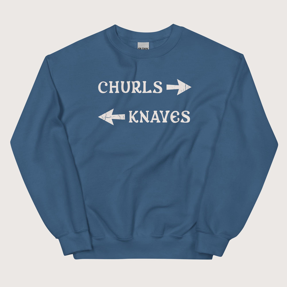 Indigo Blue Churls or Knaves Sweatshirt - history buff gift by HistoHead