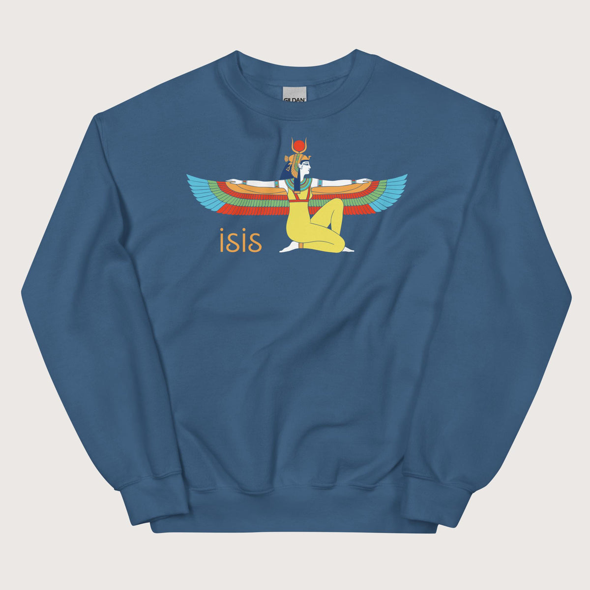 Indigo Blue Egyptian Goddess Isis Sweatshirt - history buff gift by HistoHead