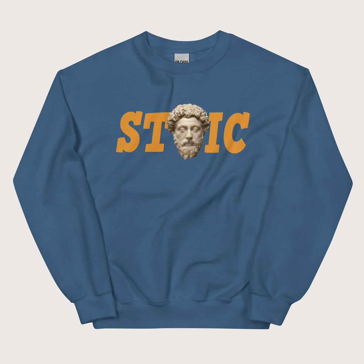 Indigo Blue Stoic Marcus Aurelius Sweatshirt - history buff gift by HistoHead