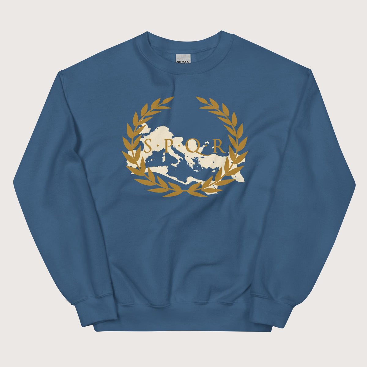 Indigo Blue Roman SPQR Banner Sweatshirt - history buff gift by HistoHead