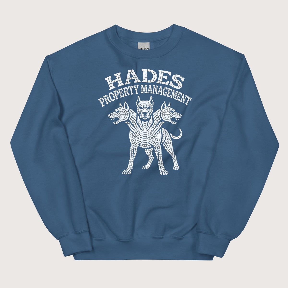 Indigo Blue Hades Property Management Sweatshirt - history buff gift by HistoHead