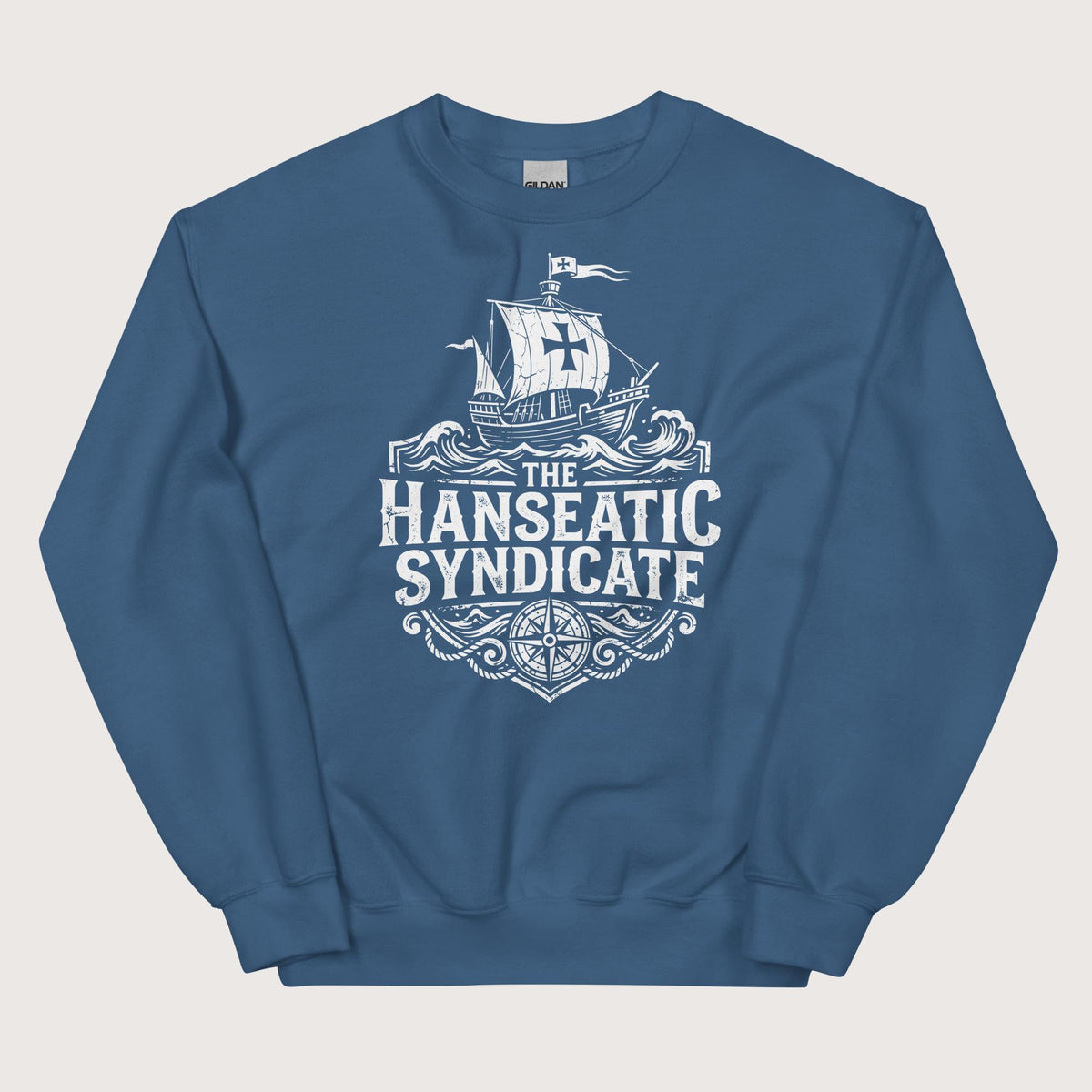 Indigo Blue The Hanseatic Syndicate Sweatshirt - history buff gift by HistoHead