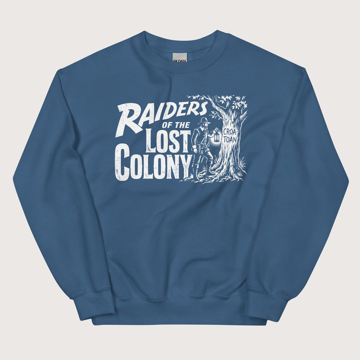 Indigo Blue Raiders of the Lost Colony Sweatshirt - history buff gift by HistoHead