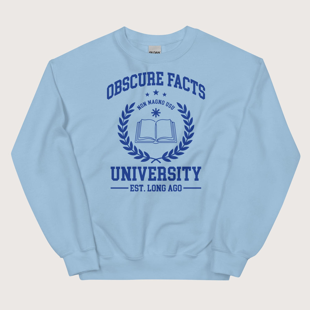 Light Blue Obscure Facts University - Sweatshirt - history buff gift by HistoHead