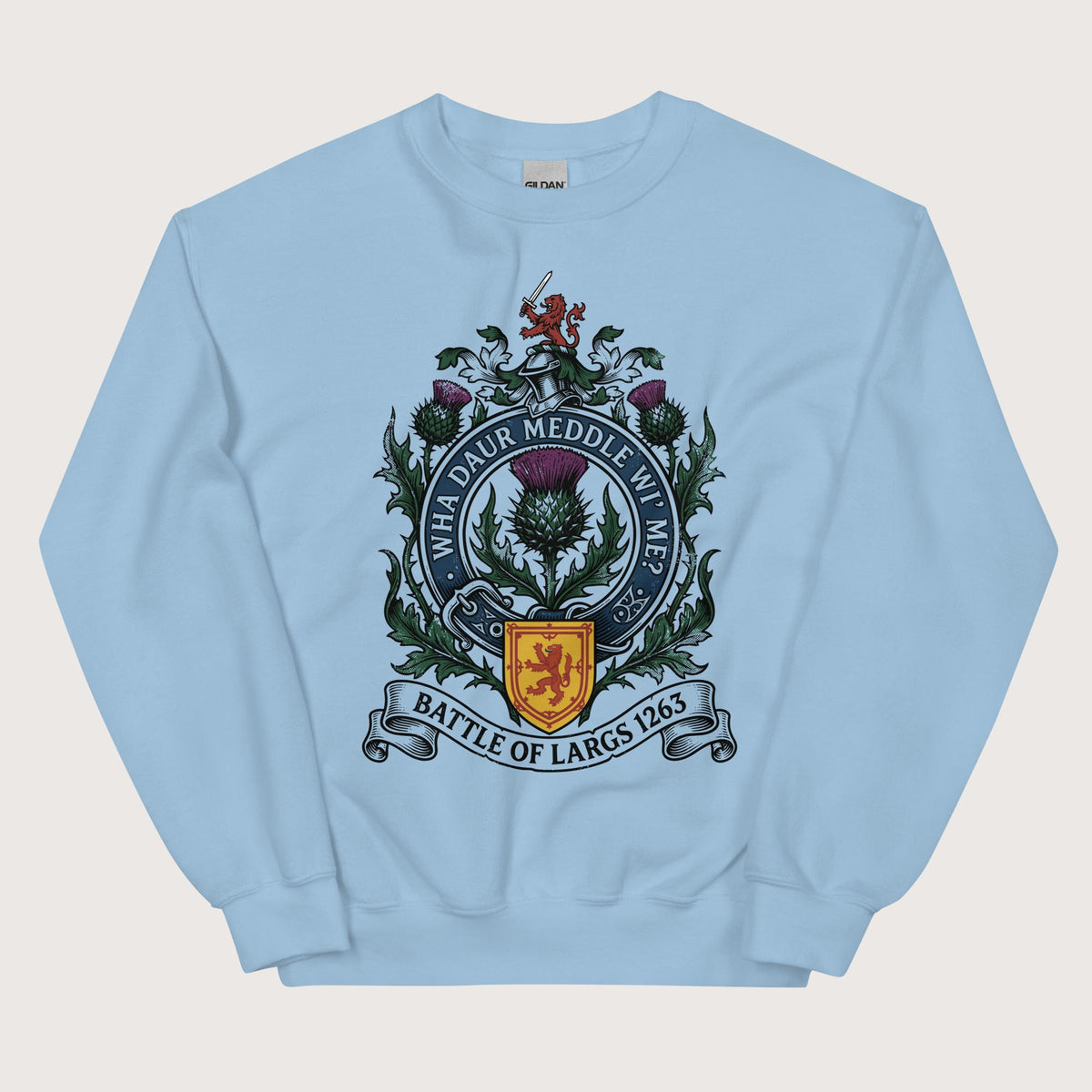 Light Blue Scotland Battle of Largs 1263 Sweatshirt - history buff gift by HistoHead