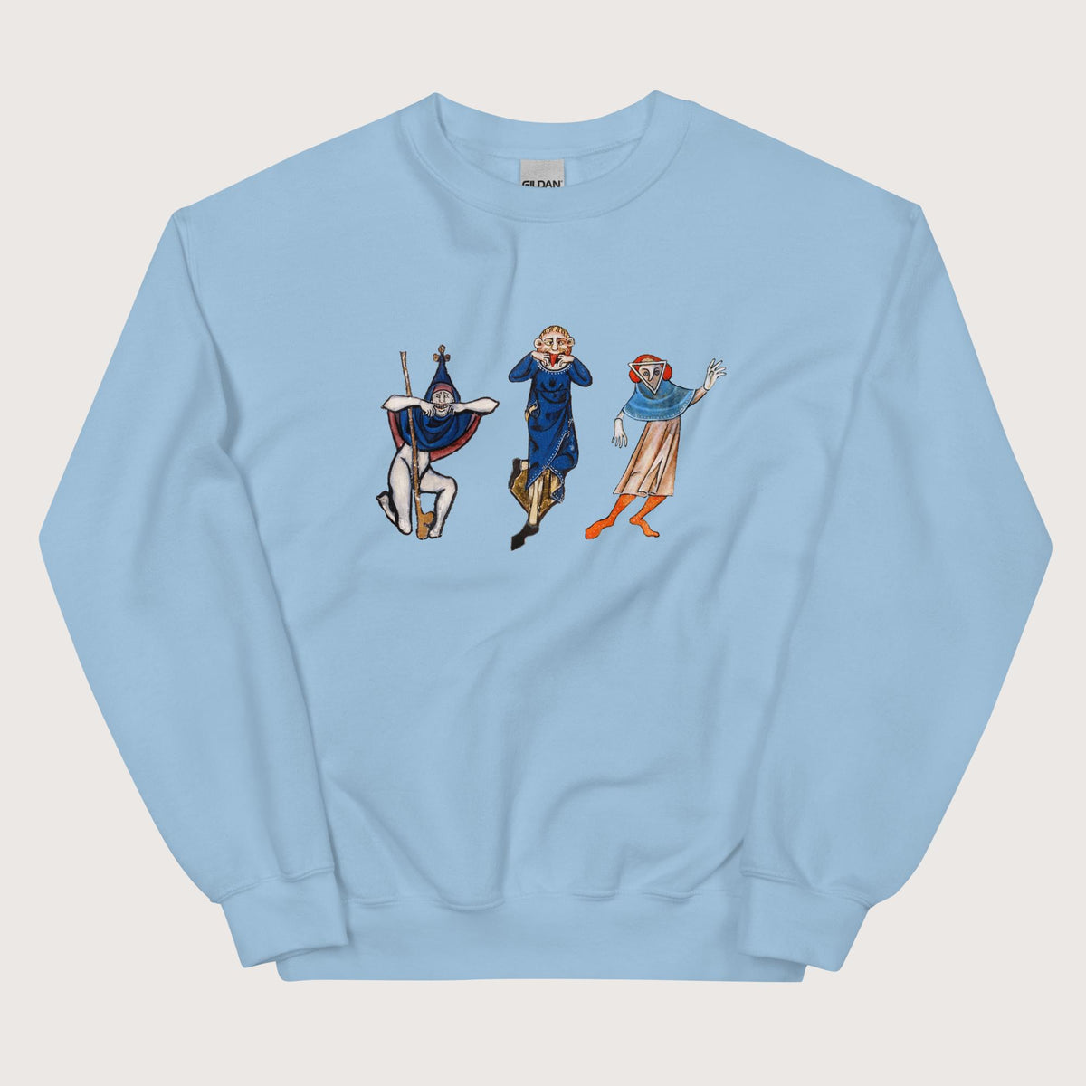 Light Blue Medieval Fun Time Sweatshirt - history buff gift by HistoHead