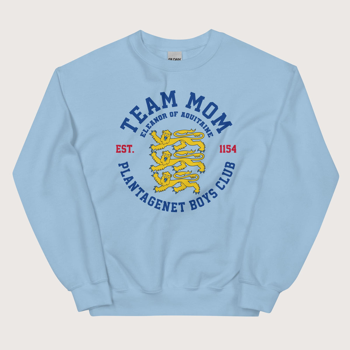 Light Blue Team Mom Eleanor of Aquitaine Sweatshirt - history buff gift by HistoHead