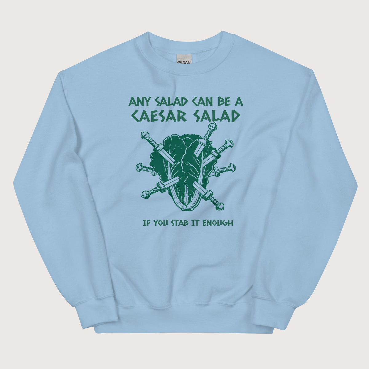 Light Blue Caesar Salad Sweatshirt - history buff gift by HistoHead