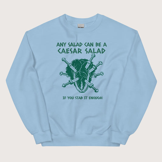 Light Blue Caesar Salad Sweatshirt - history buff gift by HistoHead
