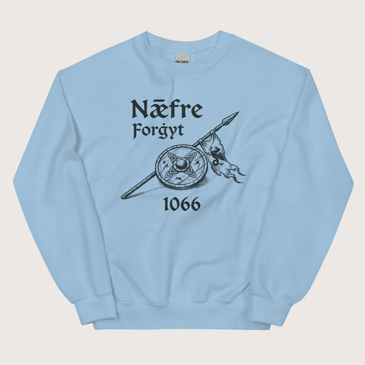 Light Blue Never Forget 1066 Sweatshirt - history buff gift by HistoHead