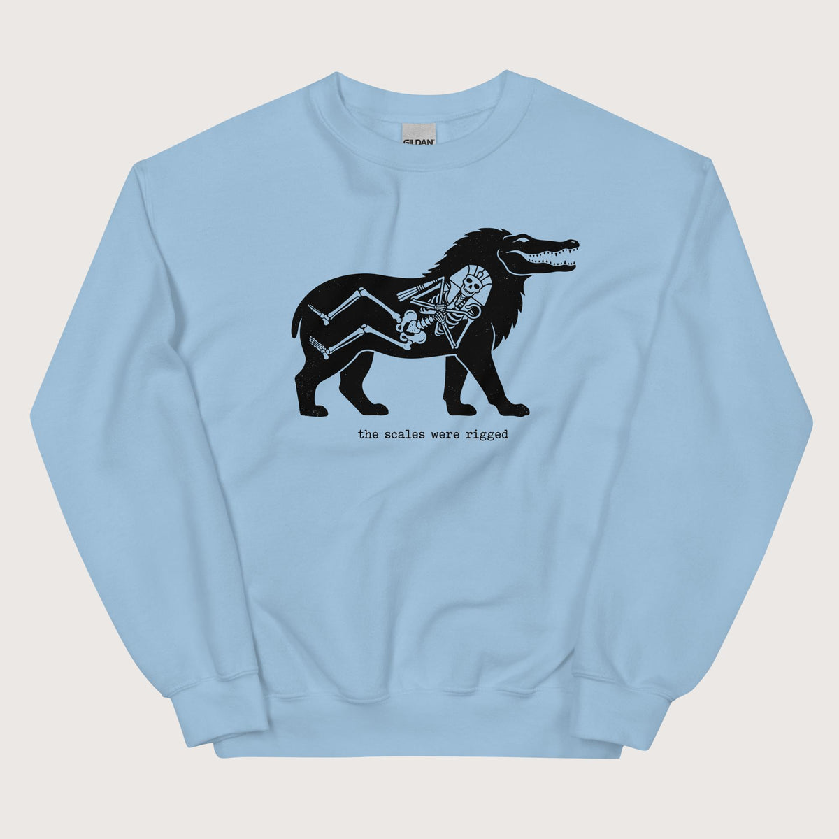 Light Blue The Scales Were Rigged Sweatshirt - history buff gift by HistoHead
