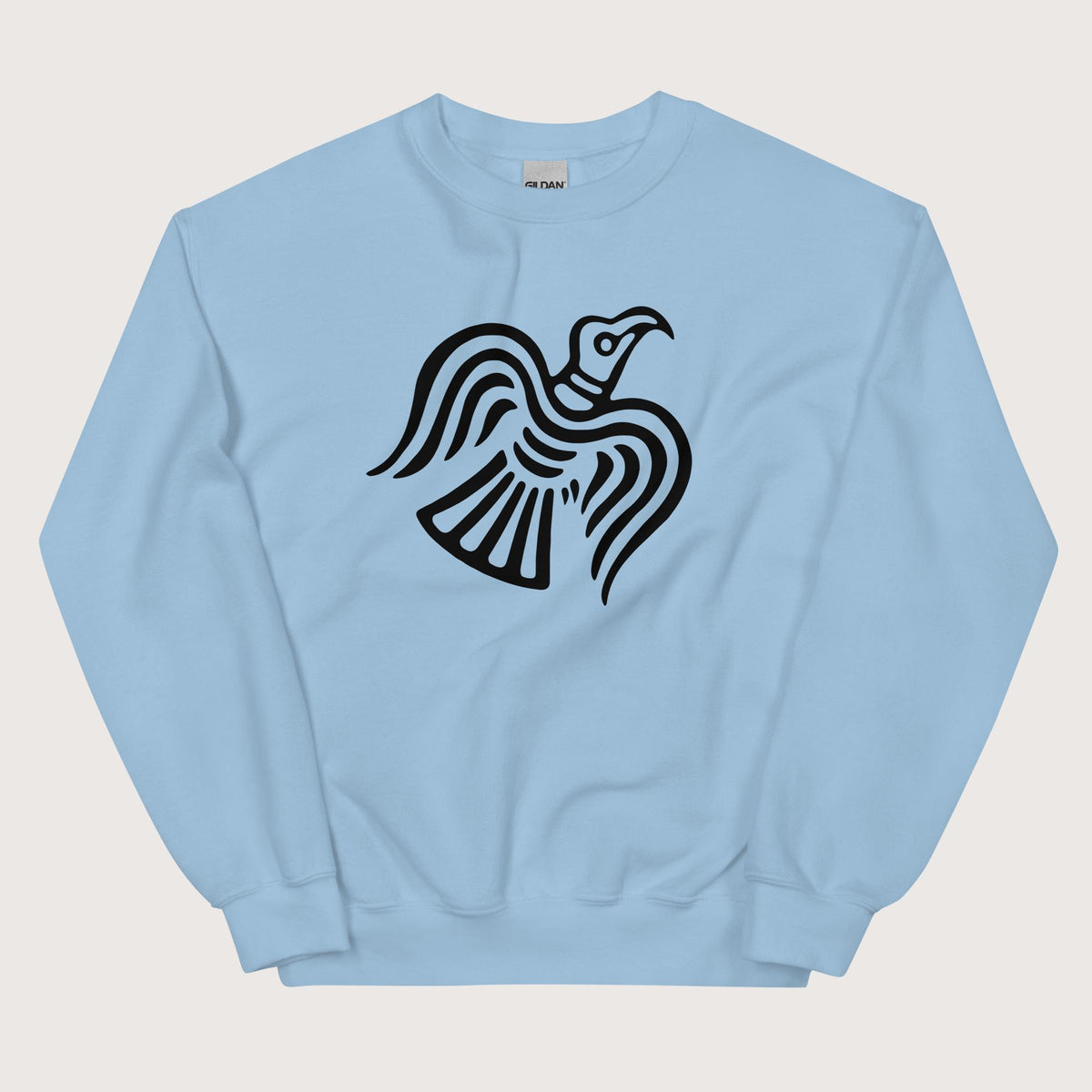 Light Blue Viking Raven Symbol Sweatshirt - history buff gift by HistoHead