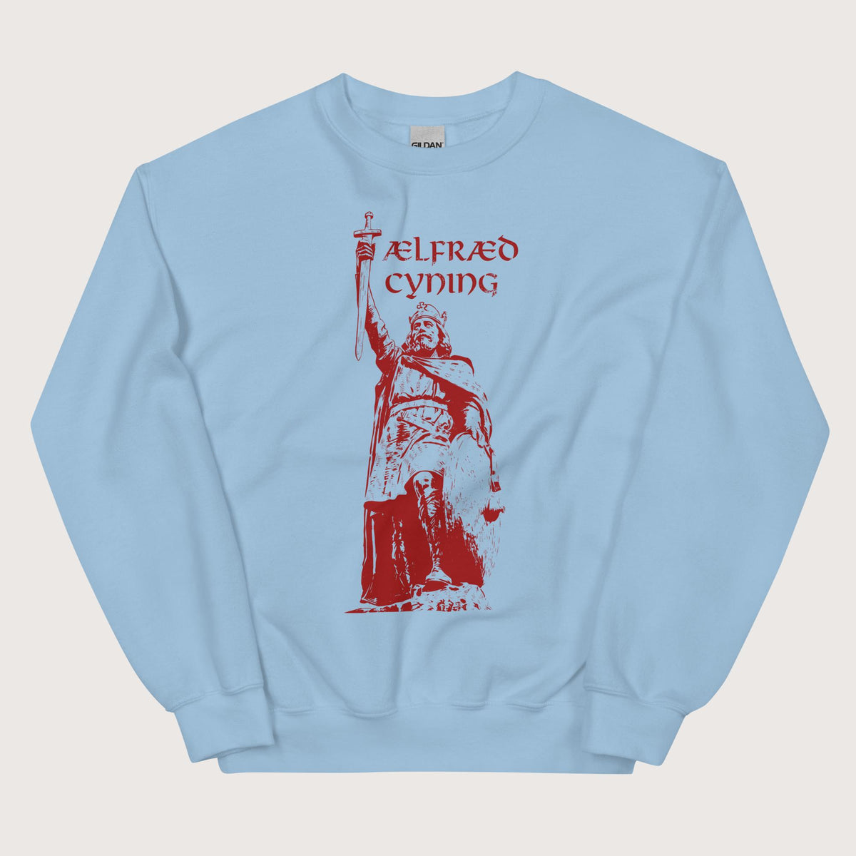 Light Blue Alfred the Great Sweatshirt - history buff gift by HistoHead